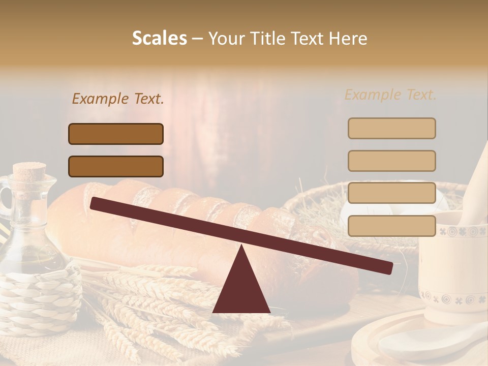 Wood Loaf Table PowerPoint Template