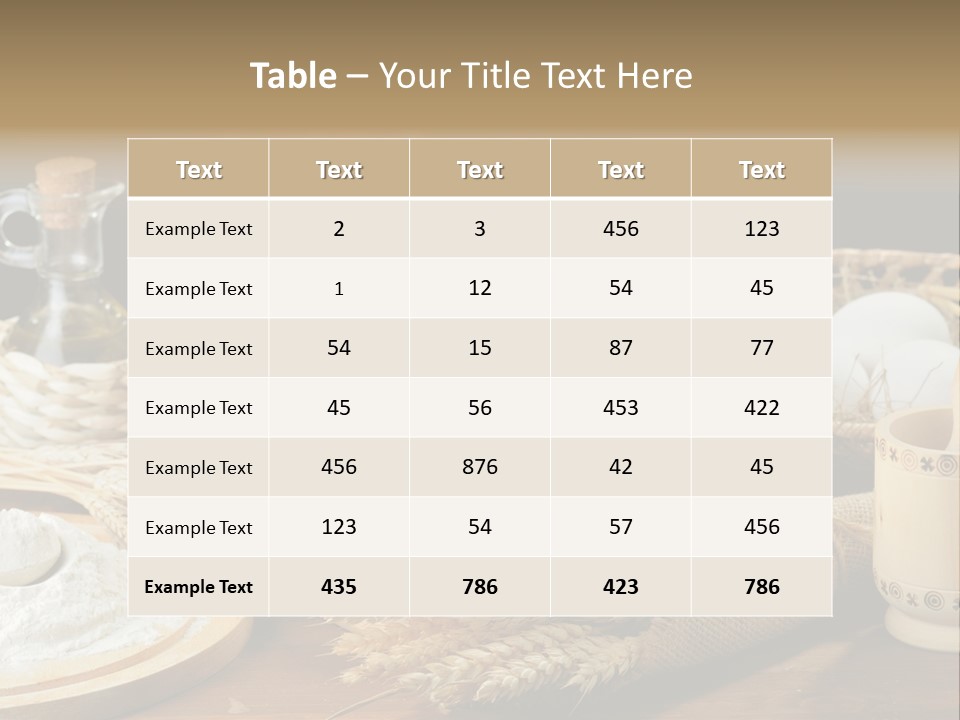 Food Wood Mug PowerPoint Template