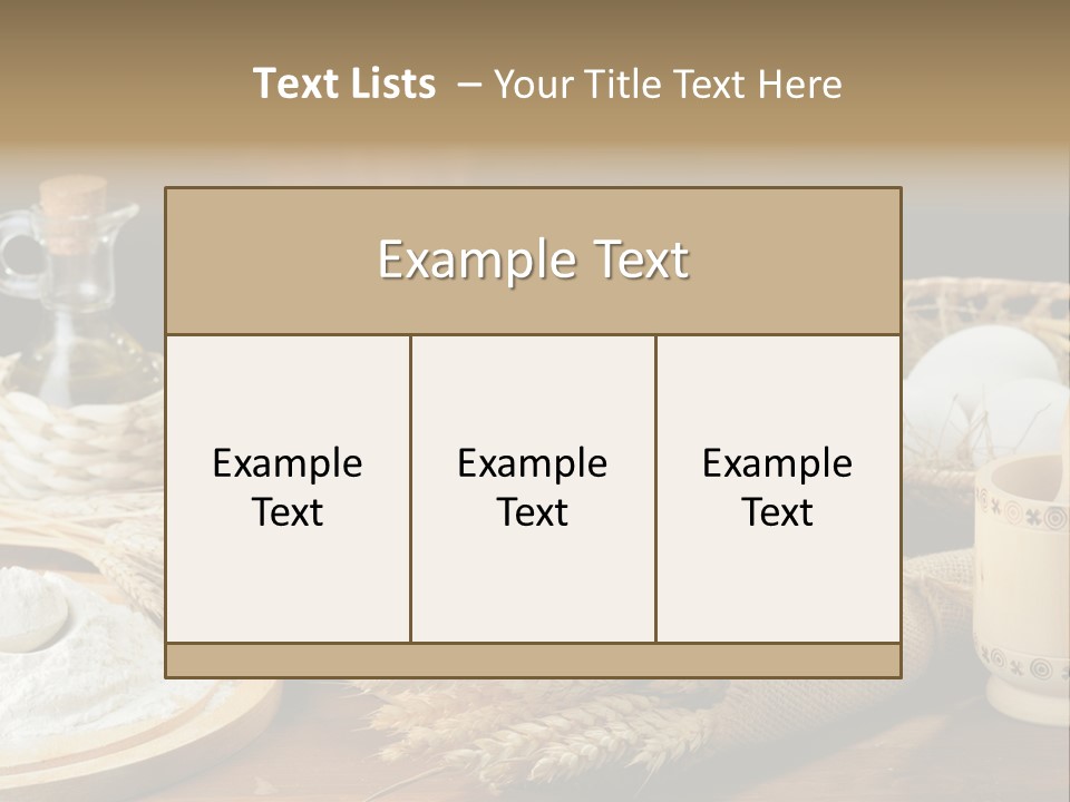 Food Wood Mug PowerPoint Template