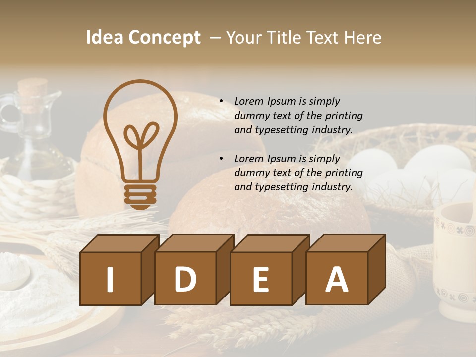 Food Wood Mug PowerPoint Template