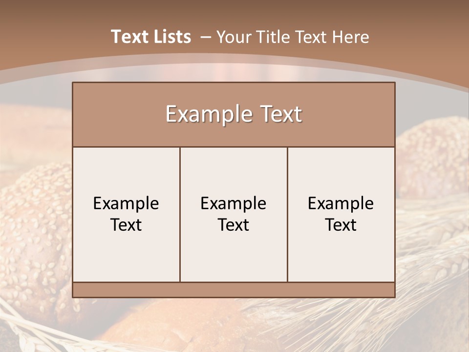 Baking Foodstuff Loaf PowerPoint Template