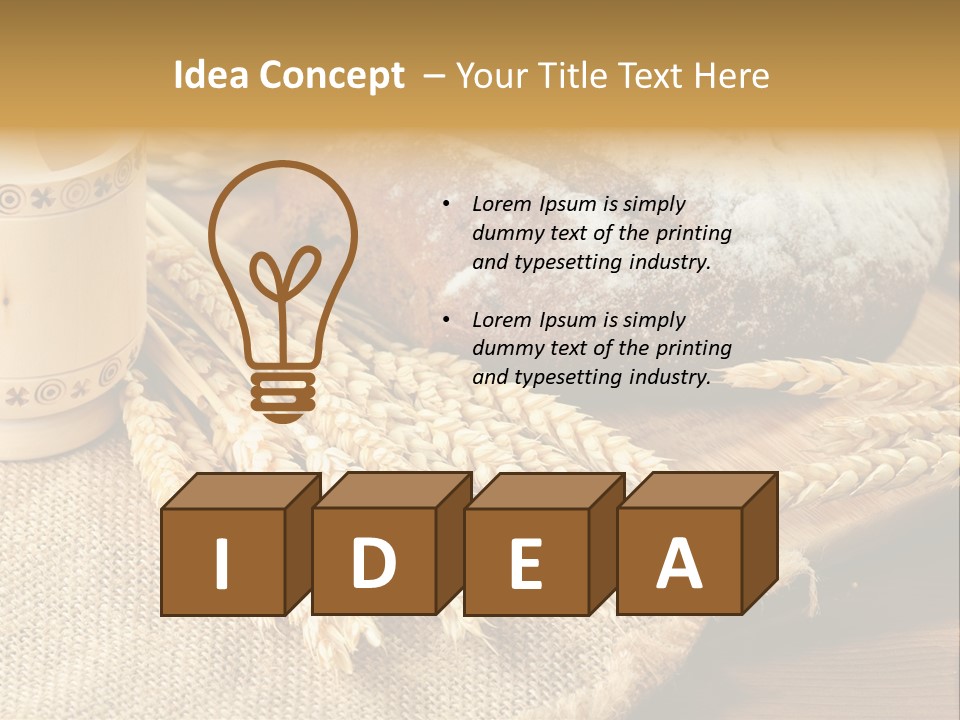 Toaster Wooden Thread PowerPoint Template