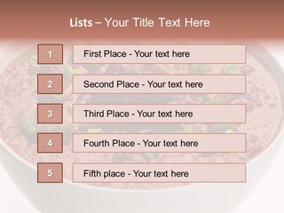 Vegan Meat Chilli Beans PowerPoint Template