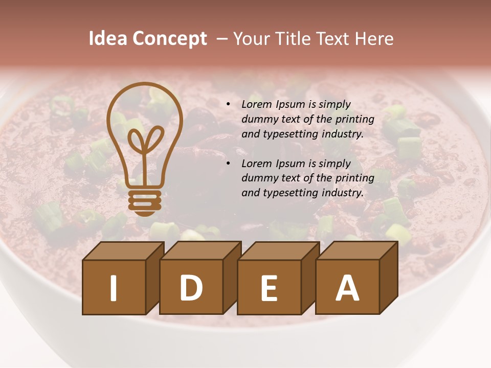 Vegan Meat Chilli Beans PowerPoint Template