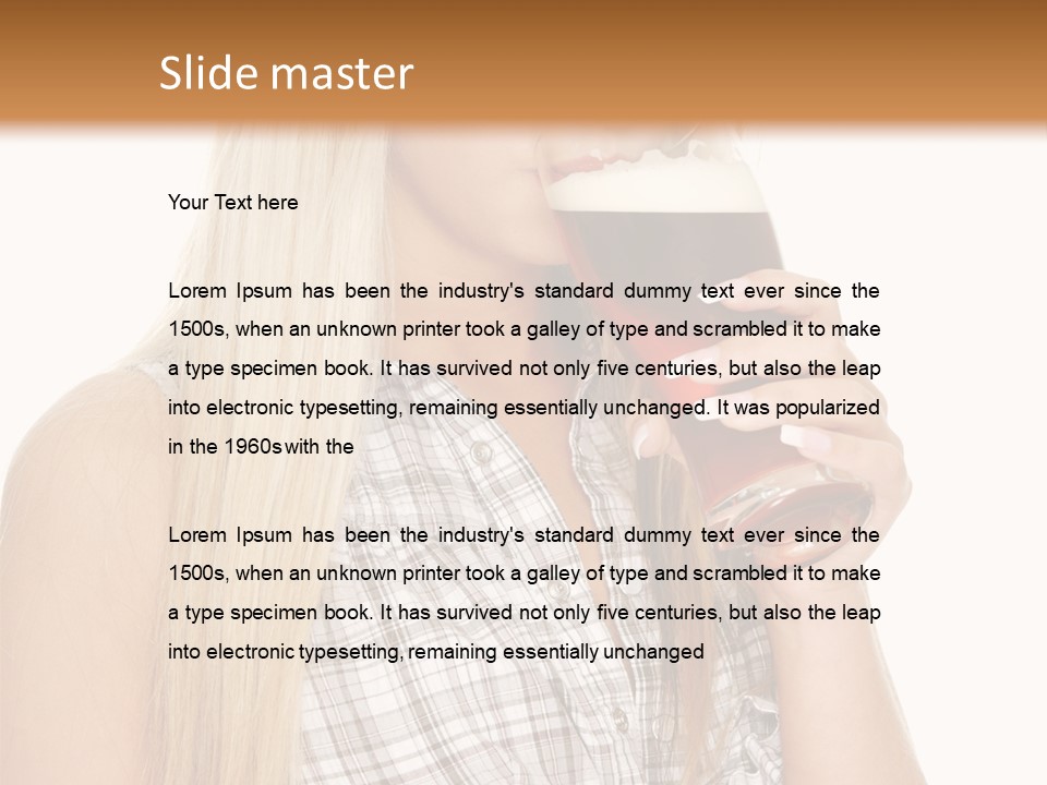 Person Girl Eye PowerPoint Template