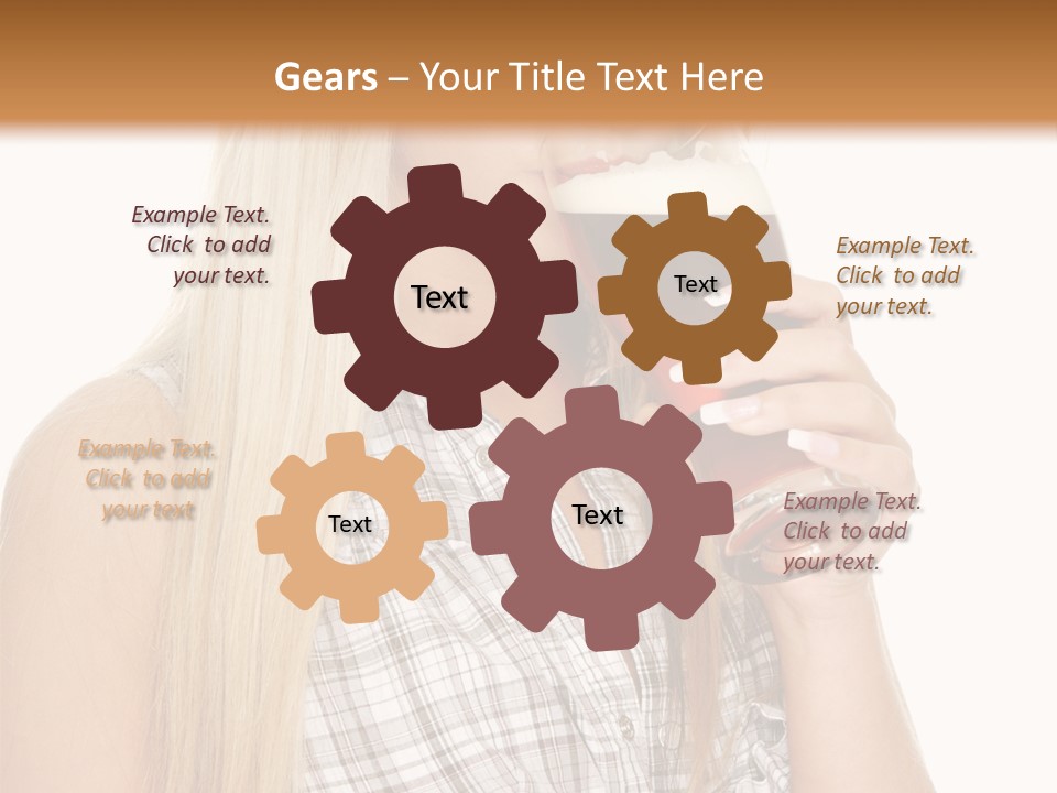 Person Girl Eye PowerPoint Template