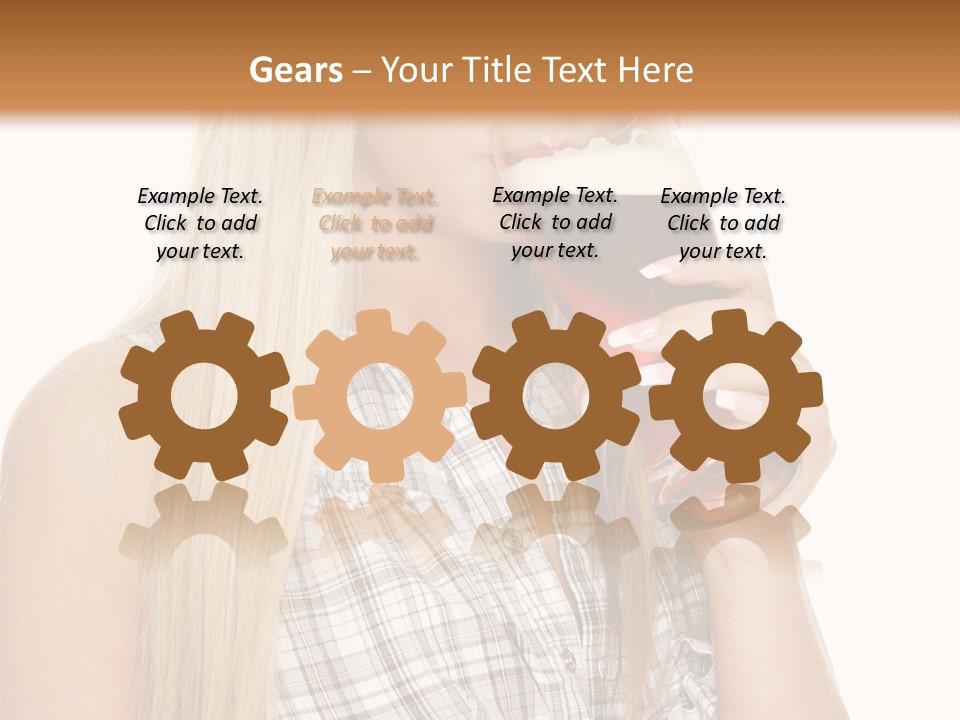 Person Girl Eye PowerPoint Template