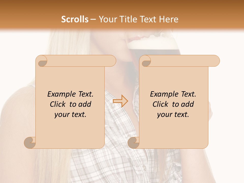 Person Girl Eye PowerPoint Template