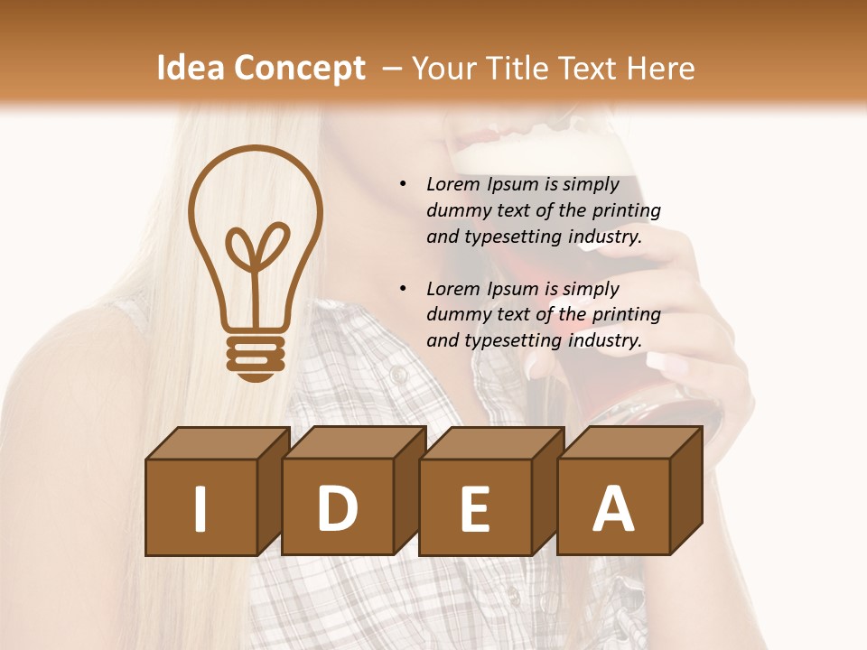 Person Girl Eye PowerPoint Template