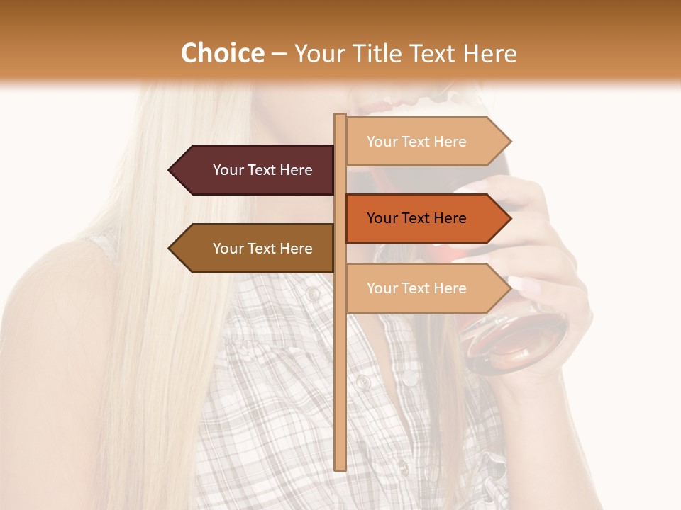 Person Girl Eye PowerPoint Template