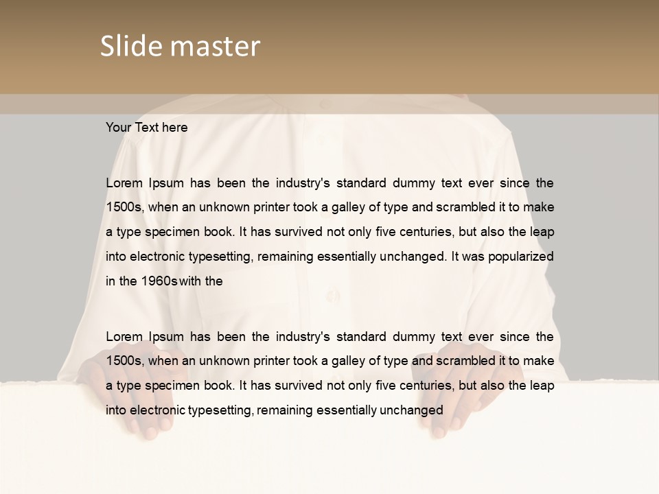 Man Arab Table PowerPoint Template