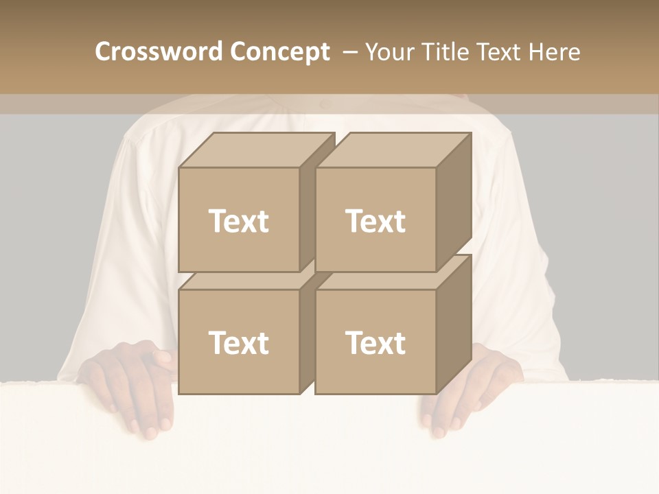 Man Arab Table PowerPoint Template