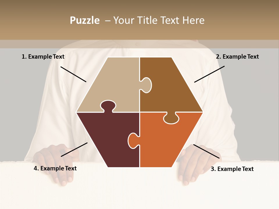 Man Arab Table PowerPoint Template