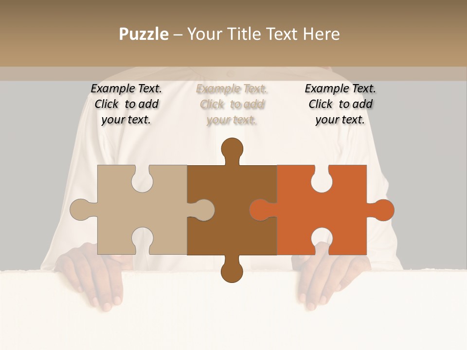 Man Arab Table PowerPoint Template