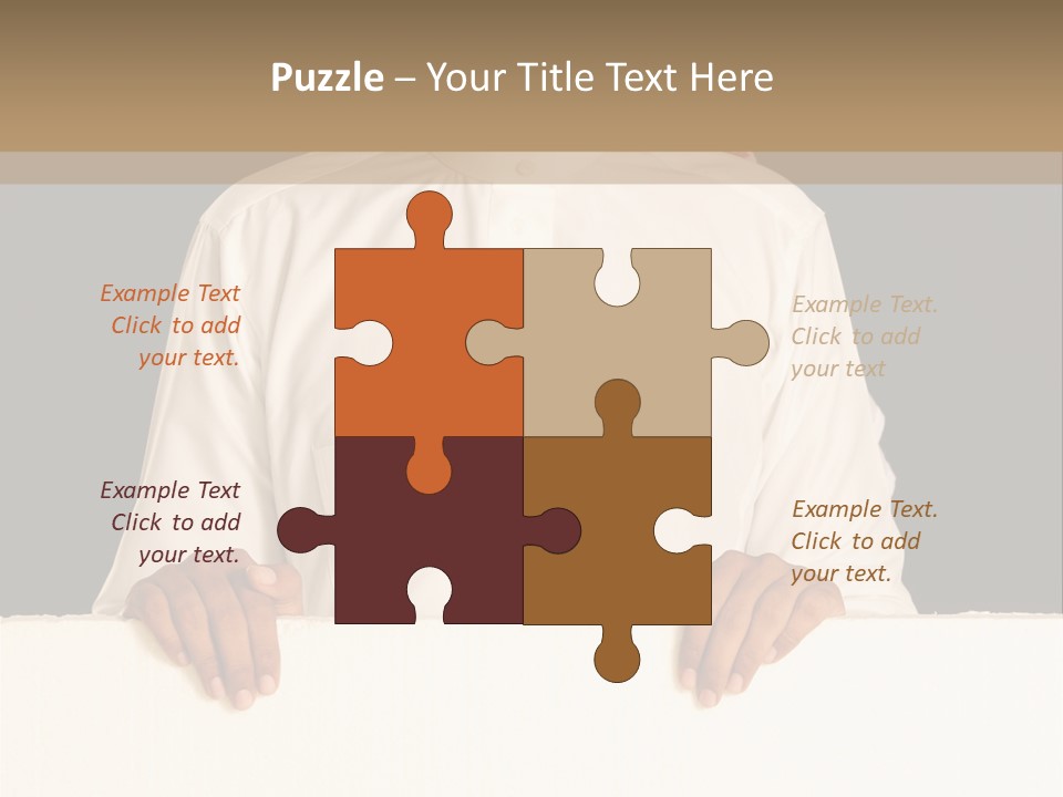 Man Arab Table PowerPoint Template