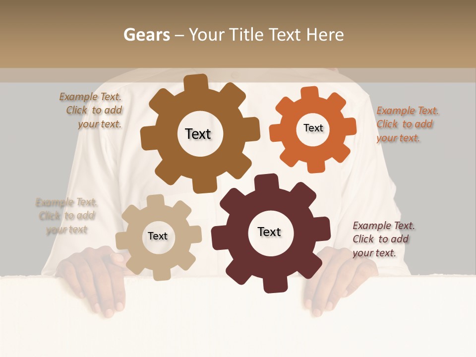 Man Arab Table PowerPoint Template