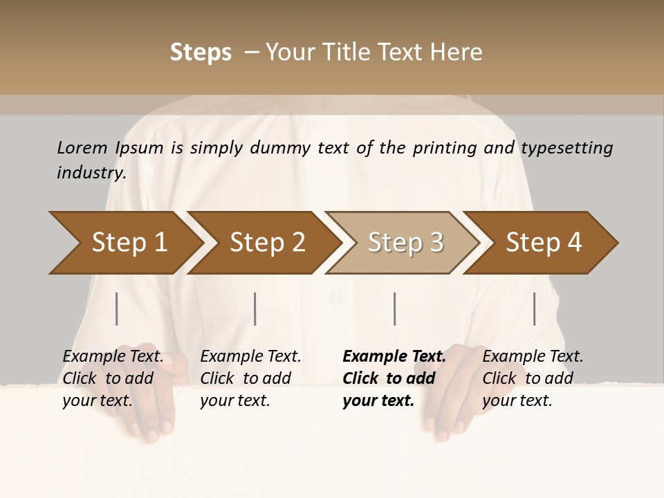 Man Arab Table PowerPoint Template