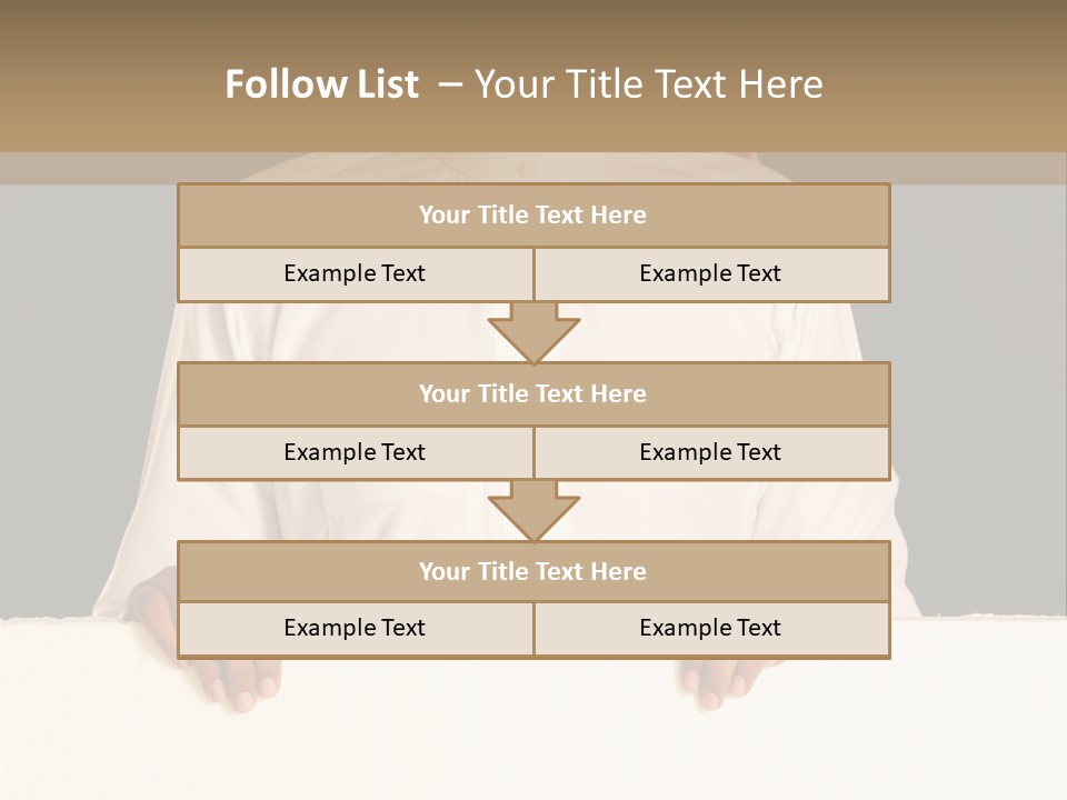 Man Arab Table PowerPoint Template
