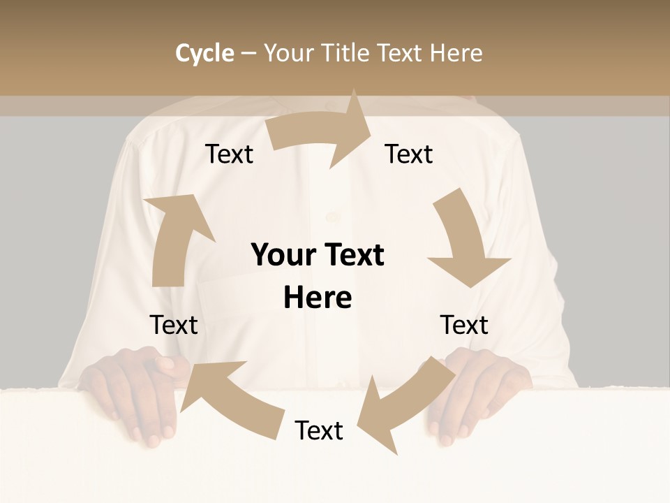 Man Arab Table PowerPoint Template