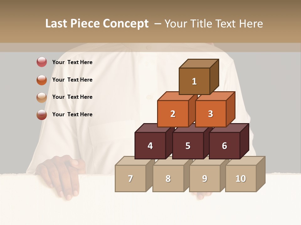 Man Arab Table PowerPoint Template
