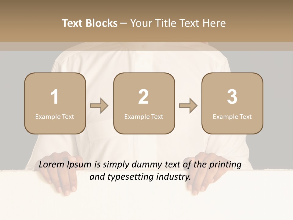 Man Arab Table PowerPoint Template