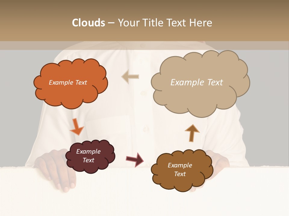 Man Arab Table PowerPoint Template
