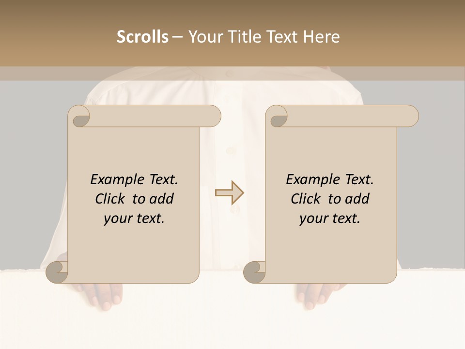 Man Arab Table PowerPoint Template