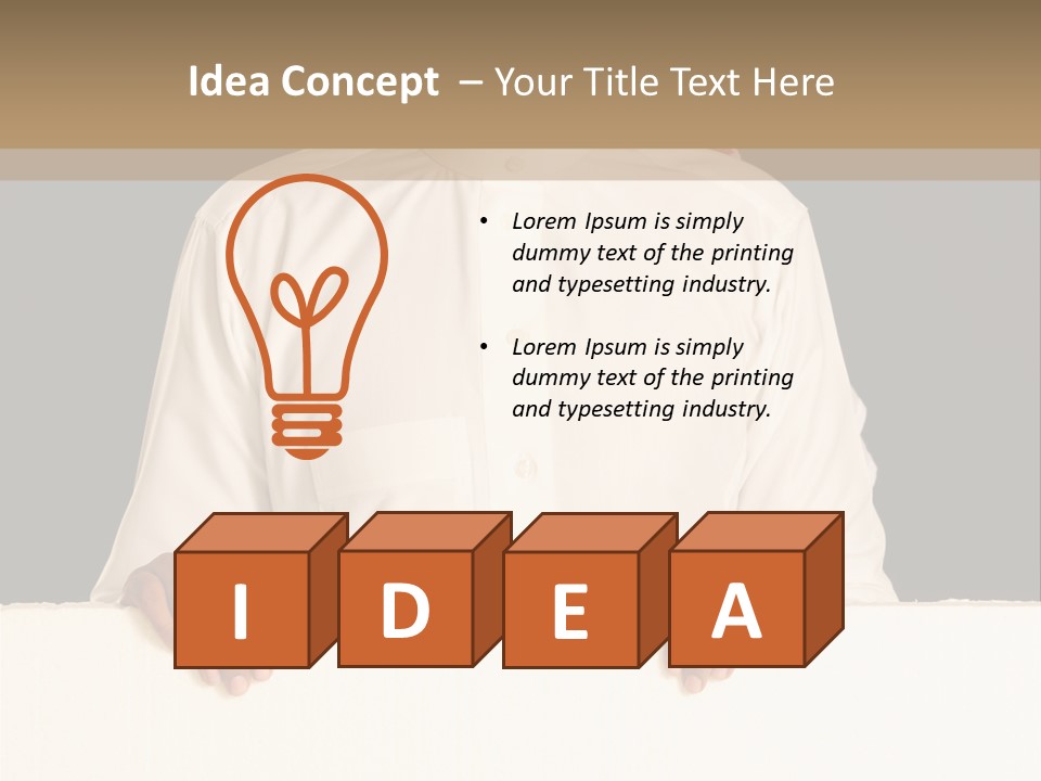 Man Arab Table PowerPoint Template