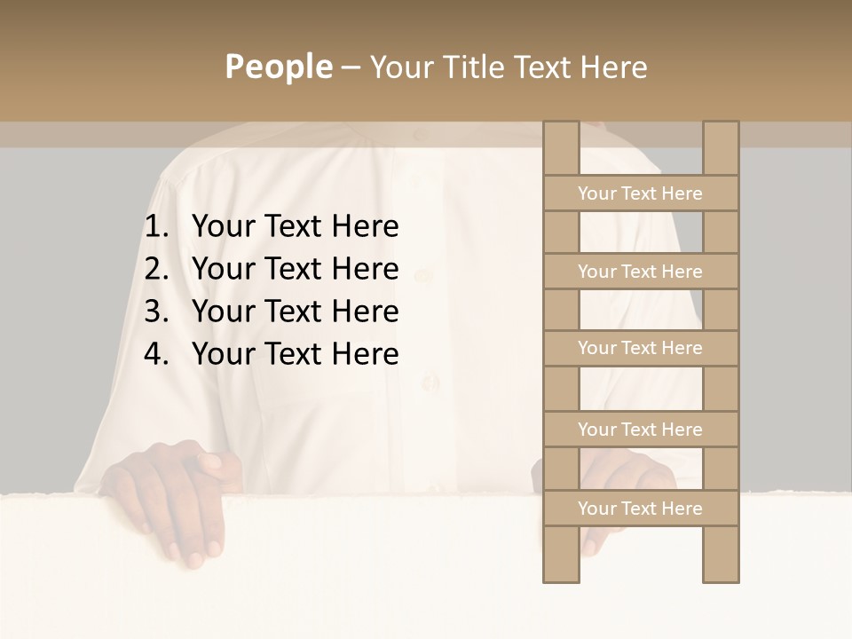 Man Arab Table PowerPoint Template