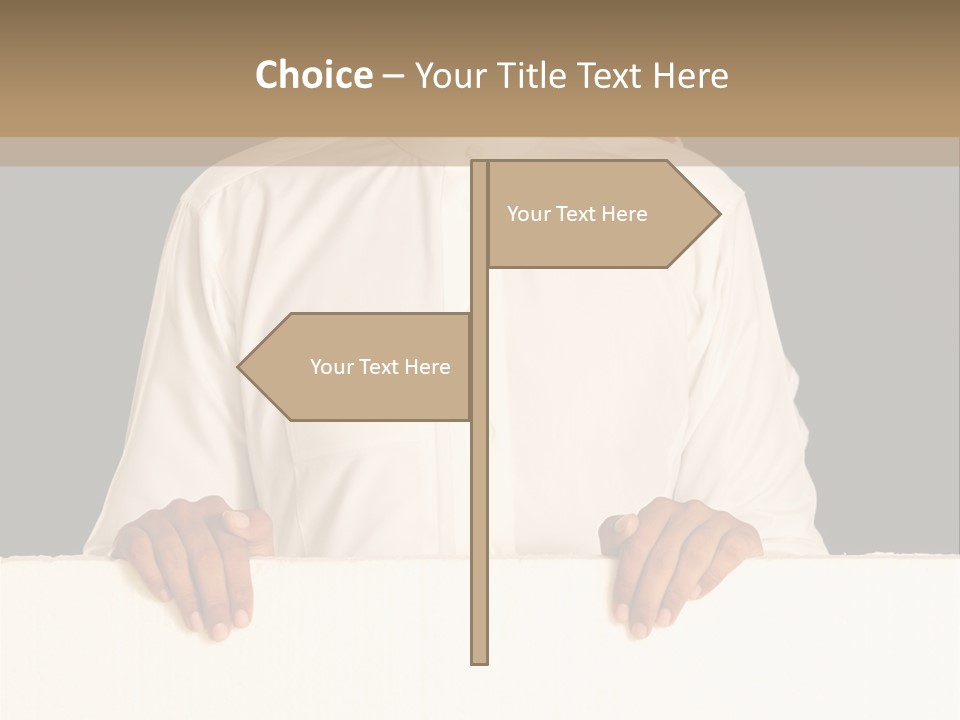Man Arab Table PowerPoint Template