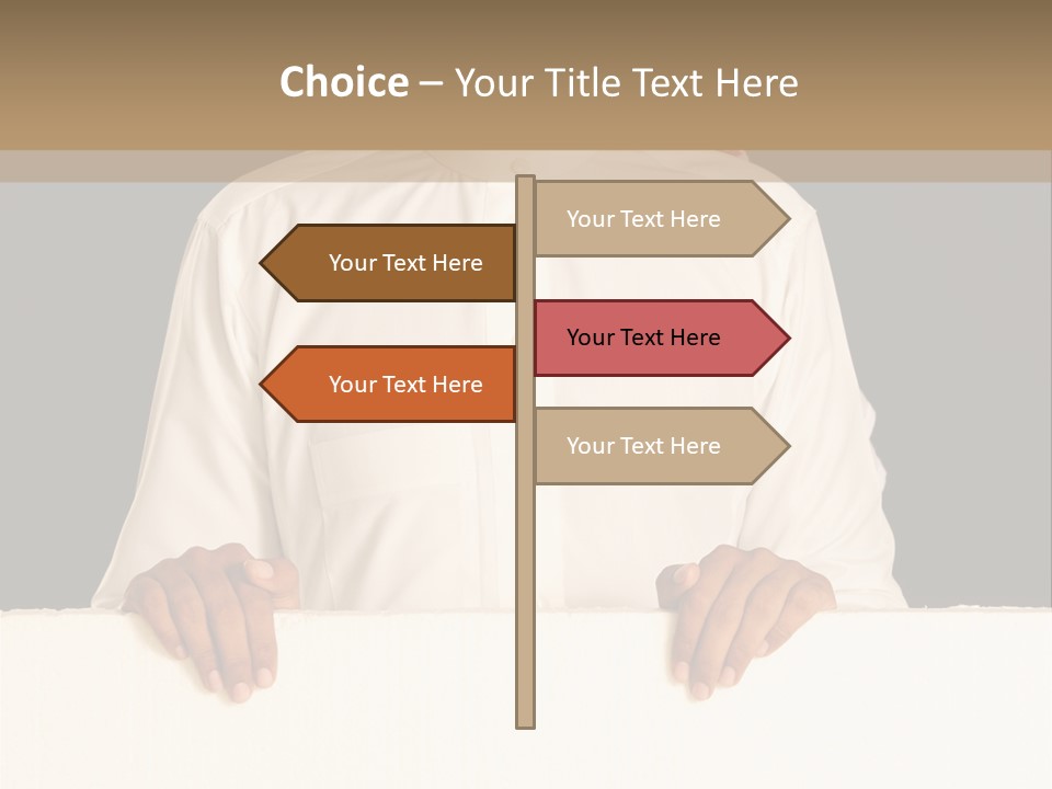 Man Arab Table PowerPoint Template