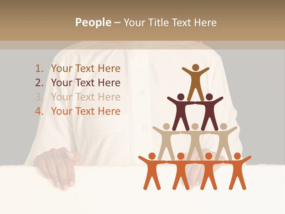 Man Arab Table PowerPoint Template