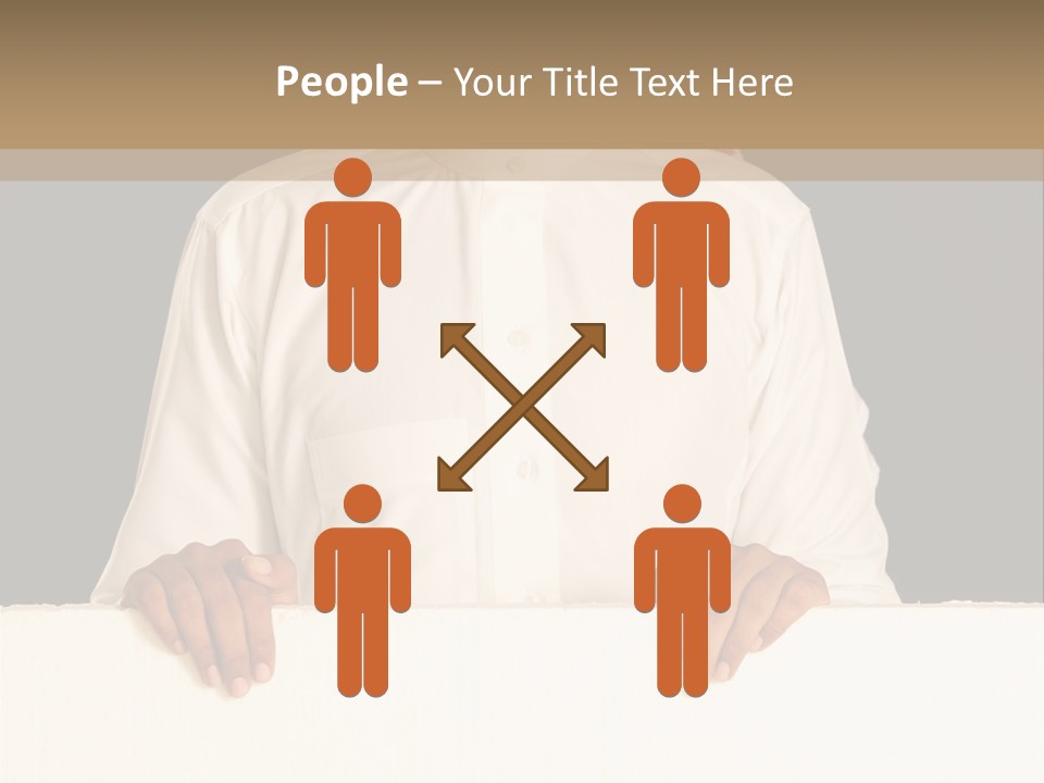 Man Arab Table PowerPoint Template