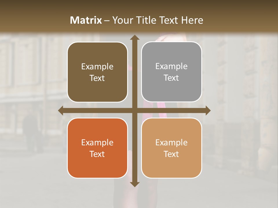 Girl Lady Street PowerPoint Template