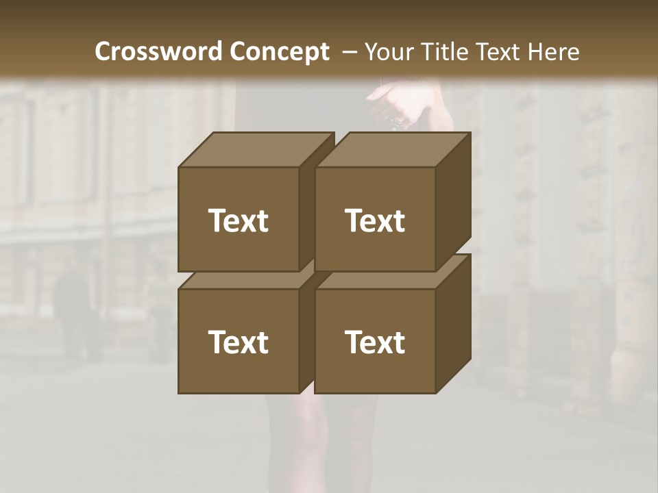 Girl Lady Street PowerPoint Template