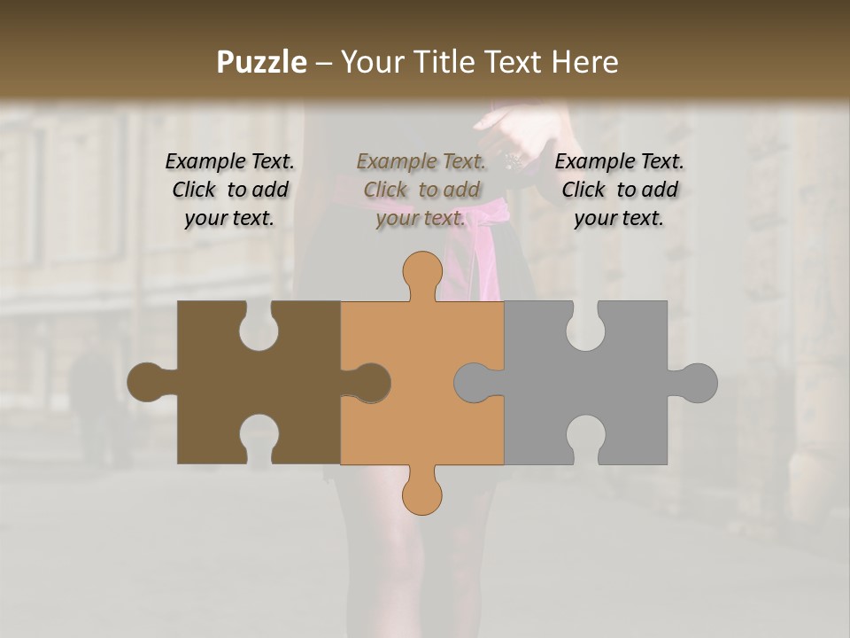 Girl Lady Street PowerPoint Template