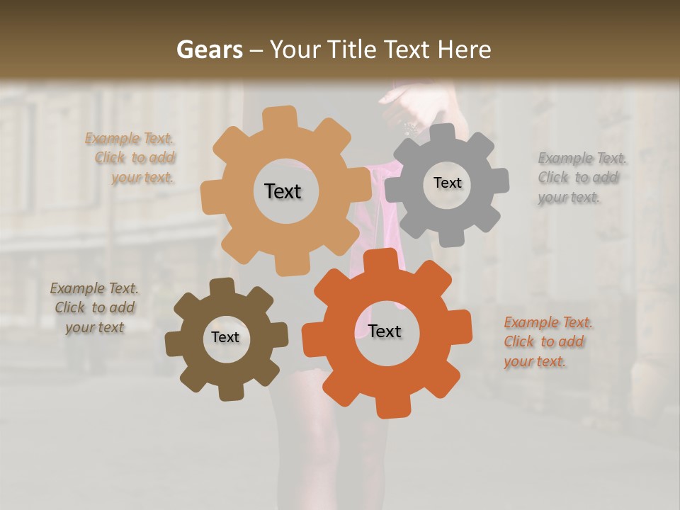 Girl Lady Street PowerPoint Template