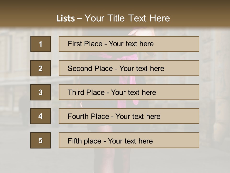 Girl Lady Street PowerPoint Template