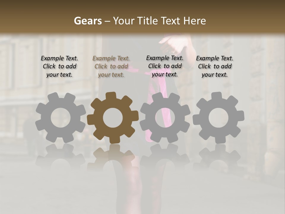 Girl Lady Street PowerPoint Template