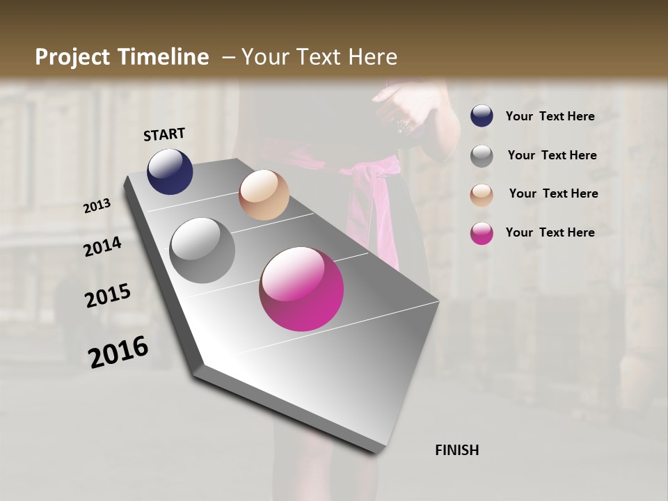 Girl Lady Street PowerPoint Template