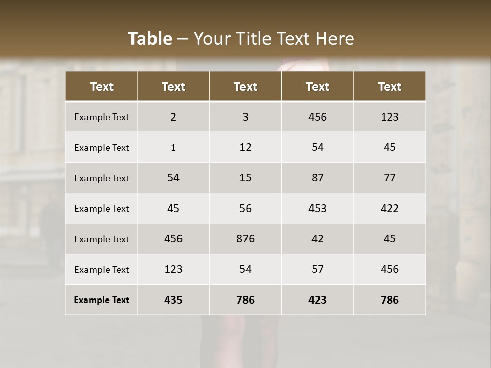 Girl Lady Street PowerPoint Template