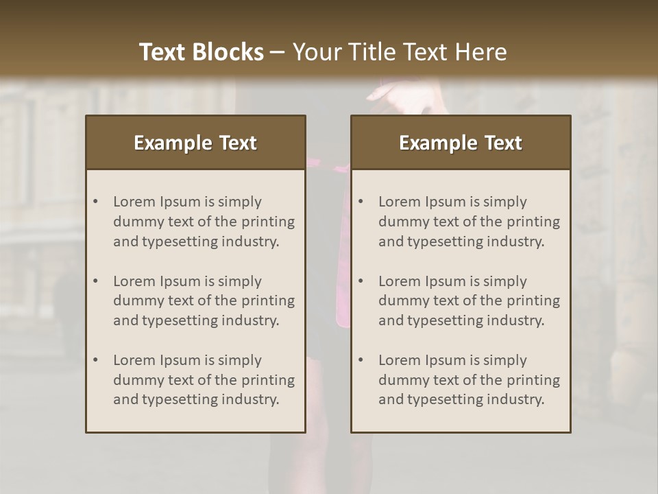 Girl Lady Street PowerPoint Template