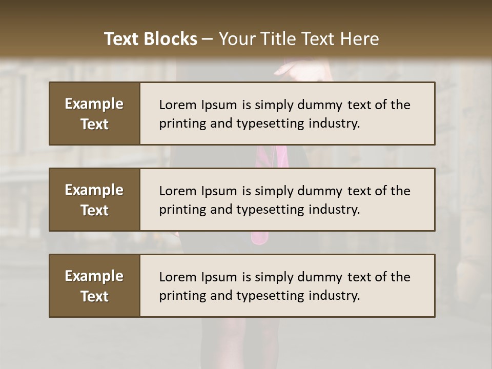 Girl Lady Street PowerPoint Template