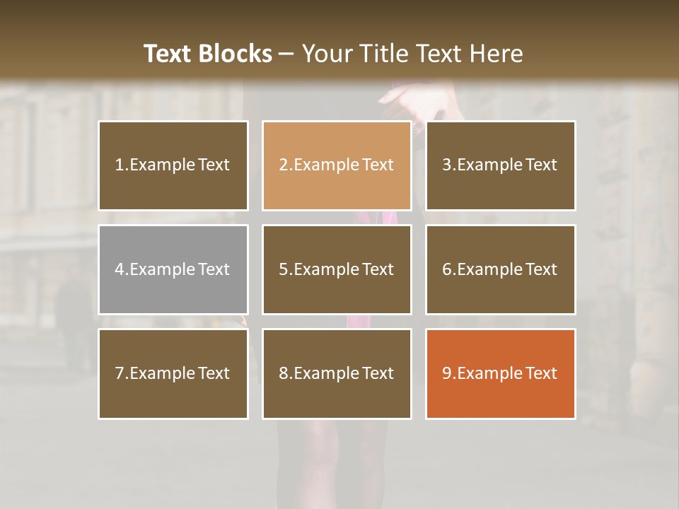 Girl Lady Street PowerPoint Template