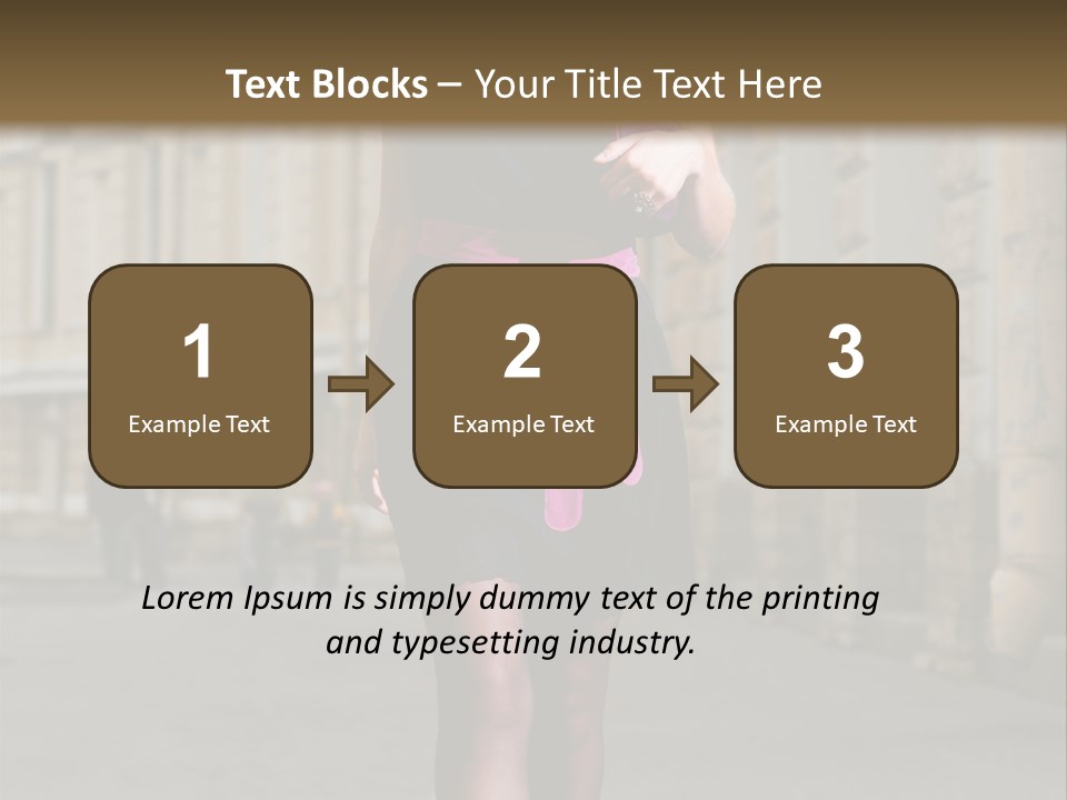 Girl Lady Street PowerPoint Template