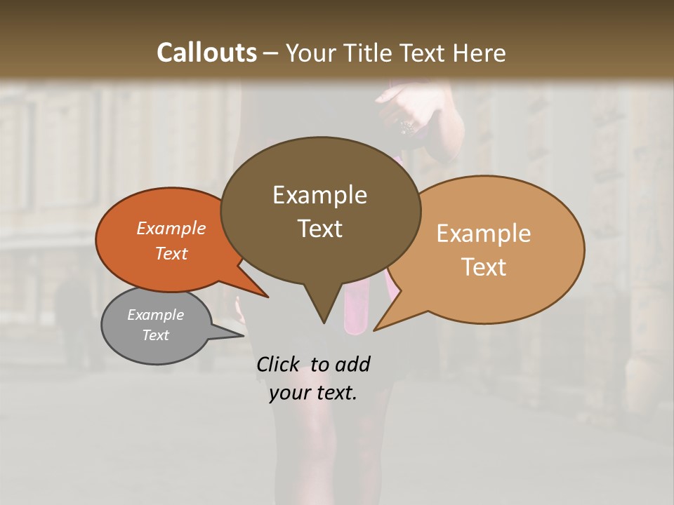 Girl Lady Street PowerPoint Template