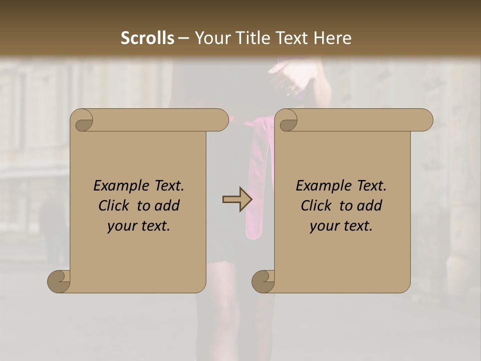 Girl Lady Street PowerPoint Template