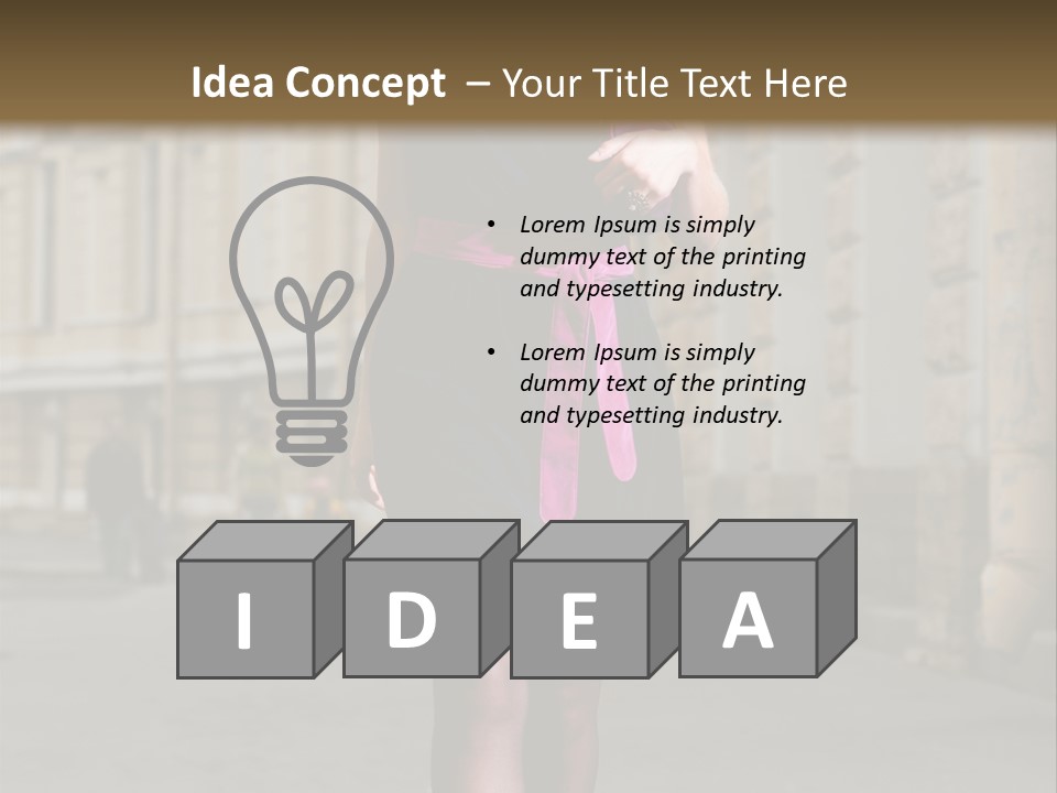 Girl Lady Street PowerPoint Template