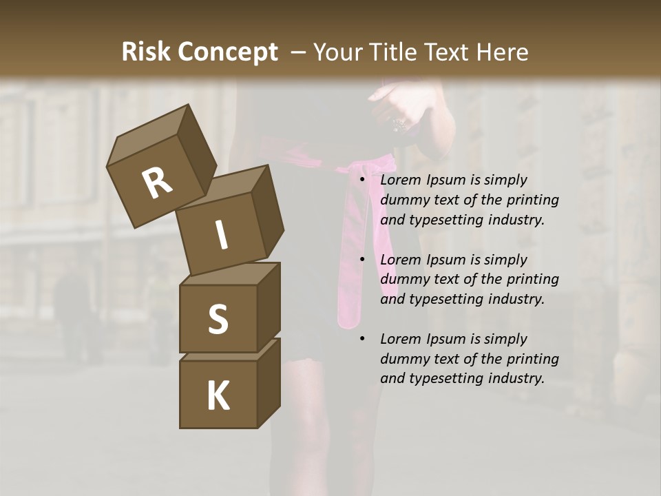 Girl Lady Street PowerPoint Template