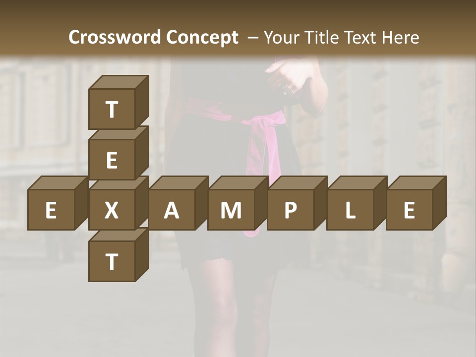 Girl Lady Street PowerPoint Template